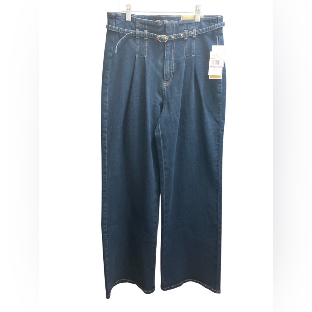 NWT Michael Kors Carmen Super High-Rise Wide Leg Jeans
